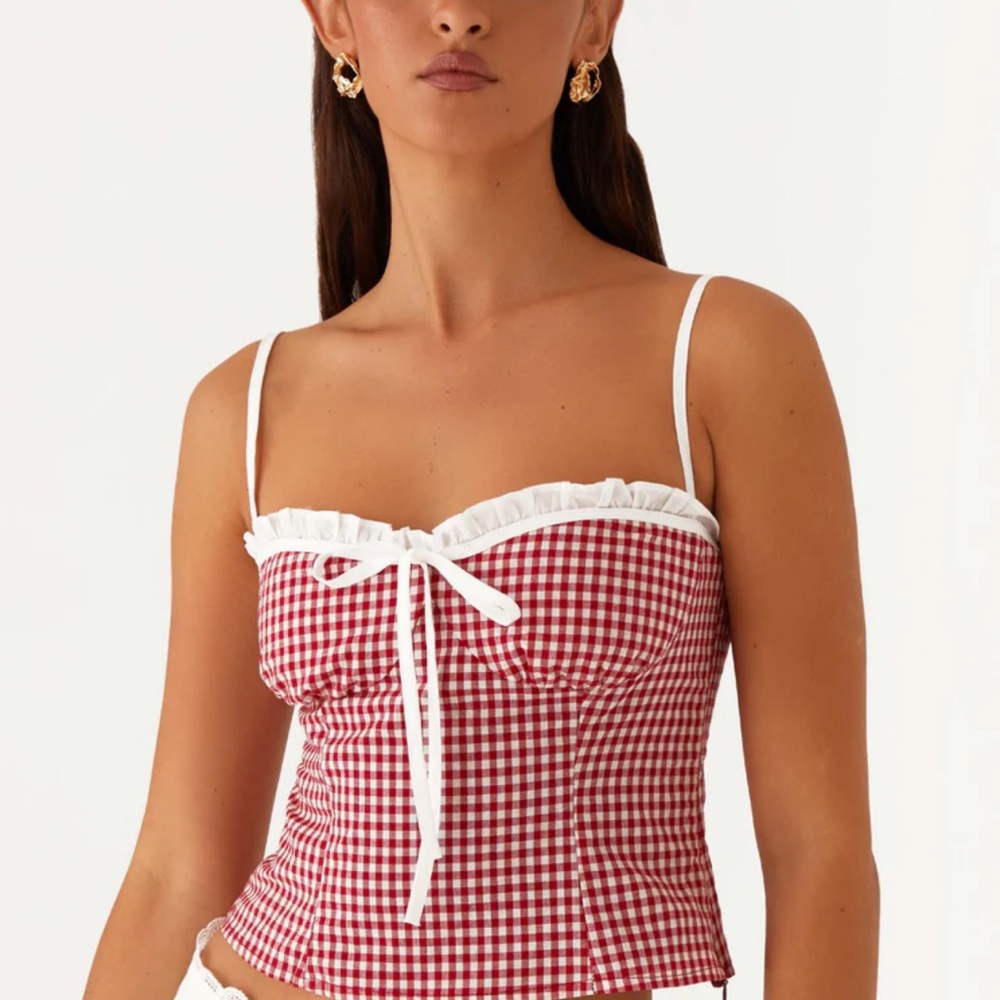 Peppermayo Palmer Ruffle Bustier Top 16